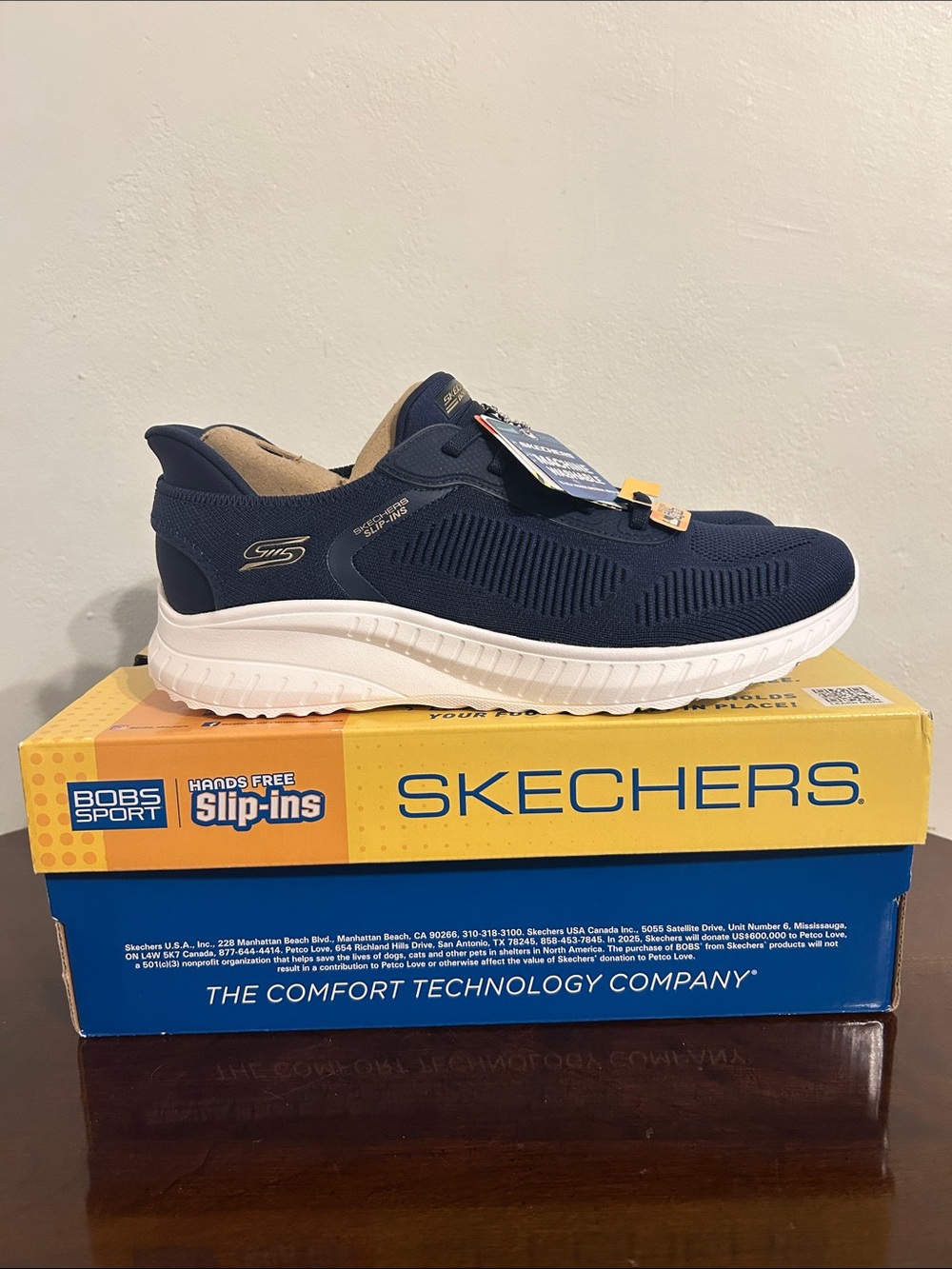 Skechers Slips-Ins Bobs Sport Navy Slip-On Sneakers NIB Size 10